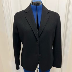 Talbots Black Double Faced Wool Suit Jacket, Size 14P Length: 26 inches